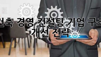건축 경영 컨설팅: 기업 구조 개선 전략